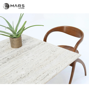 Travertina naturale <span class=keywords><strong>marmo</strong></span> pietra mobili moderno Beige travertino <span class=keywords><strong>tavolo</strong></span> <span class=keywords><strong>da</strong></span> <span class=keywords><strong>pranzo</strong></span> per ristorante sala <span class=keywords><strong>da</strong></span> <span class=keywords><strong>pranzo</strong></span> - Product Image 3