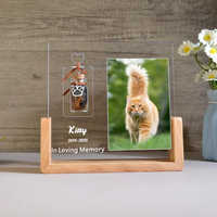 Pet Memorial Plaque Pet Portrait Cadeau Pet Fourrure Souvenir Chat Photo Souvenir