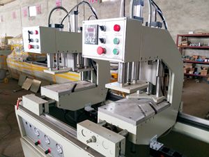 Eworld PVC-Fensterherstellungsmaschine <span class=keywords><strong>2</strong></span>-Kopf Halbautomatische Schweißmaschine für UPVC/PVC-Fenster mit 2500W Motor 380V/220V - Product Image 1