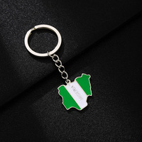 Pendentif Carte du Nigéria Drapeau Ethnique Unisexe Polyvalent en Acier Inoxydable Bijou Tendance Accessoire de Mode - Vente Chaude
