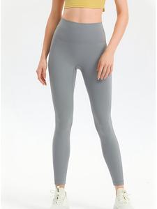 Leggings de yoga taille haute pour femme en tissu doux couleur chair, effet push-up, compression, coupe ajustée, longueur 7/8, pour le Pilates et le quotidien - Product Image 3