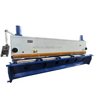 Mesin pemotong guillotine logam lembaran besar, mesin cukur guillotine hidrolik QC11Y-16X6000 6 meter