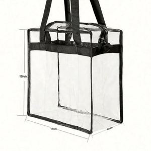 Elegante Bolsa de Maquillaje Transparente para Mujer, Bolsa de Aseo de PVC Transparente con Cierre y Logotipo Personalizado - Product Image 4