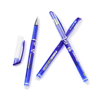 Stylo gel effaçable en porcelaine bleue et blanche, pointe aiguille 0,5 mm, encre bleu cristal, pour étudiants et fournitures scolaires