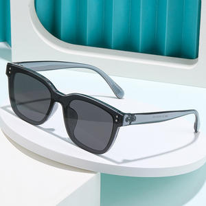 Ks-3860 Gafas de sol para mujer con montura cuadrada Tr Metals polarizadas Uv400 tipo 3, color negro C1, negro brillante - Product Image 5