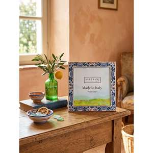 Beltrami Enamel Square Photo <b>Frame</b> <b>4x6</b> Silver Plated Made in Italy - Product Image 2