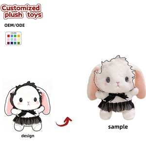 Peluche personnalisée OEM/ODM en forme de <span class=keywords><strong>lapin</strong></span> avec chapeau de renne et pull d'ours - <span class=keywords><strong>Lapin</strong></span> en peluche sur le thème de l'hiver pour cadeaux - Product Image 2
