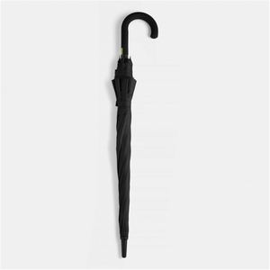 Parapluie droit semi-automatique en plastique avec poignée en J, design attrayant et couleurs assorties - Product Image 4