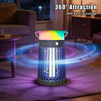 Matamosquitos Solar de 2100 Pies Cuadrados con LED para Exteriores, Trampa Eléctrica de 4200V para Moscas y Mosquitos, Ideal para Patios Grandes, Granjas y Uso Comercial con UV