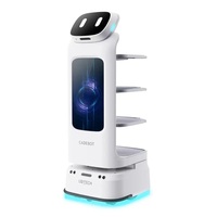 Robot serveur de restaurant à évitement automatique des obstacles, écran publicitaire de 15,6 pouces, service de livraison de nourriture, robot serveur intelligent pour le café