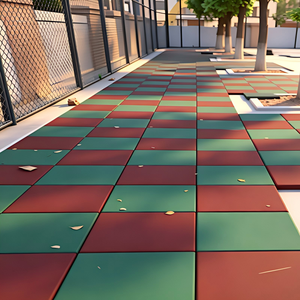 Revêtement de sol de sécurité pour aire de jeux extérieure anti-chute en EPDM souple, non toxique, résistant aux UV, tapis EPDM pour garderie, revêtement de sol de sécurité pour centre de garde d'enfants - Product Image 1