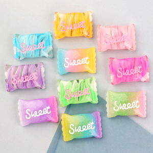 Promotion Exceptionnelle : Breloque en Résine à Dos Plat, Bonbons Colorés en Gelée Dégradée avec Logo, Faux Sucre pour Créations Artisanales - Product Image 2