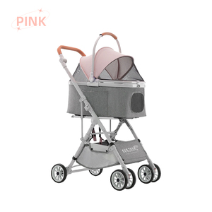 Chariot petit luxe chat landau vélo pliant 4 roues <span class=keywords><strong>poussette</strong></span> <span class=keywords><strong>pour</strong></span> animaux de compagnie - Product Image 1