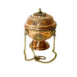 Encensoir en laiton fait main avec chaîne, encensoir religieux pour la méditation à domicile et l'utilisation de Bakhoor toute l'année - Product Image 1
