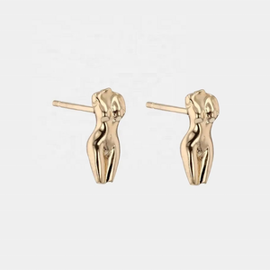 LOZRUNVE Gioielli Personalizzati Orecchini a Perno Femminili in Argento 925 di Alta Qualità Placcati in Oro Rosa Semplici <span class=keywords><strong>e</strong></span> Trendy - Product Image 1