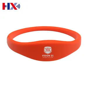 HF ISO14443A 13.56mhz F08 impermeável inteligente RFID pulseira pulseira NFC pulseira para parque aquático