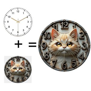 Reloj de Vidrio Redondo Personalizado de 30 cm para Archivador con Archivador Personalizado - Product Image 1