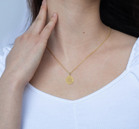Collier Cube de Métatron Géométrie Sacré, Collier Métatron en Acier Inoxydable Plaqué PVD, Bijou Spirituel