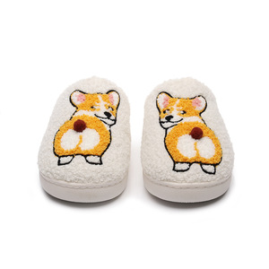 <span class=keywords><strong>Pantofole</strong></span> di lana <span class=keywords><strong>imbottite</strong></span> calde per gli amanti degli animali domestici invernali Corgi - Product Image 5
