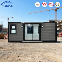 Bureau modulaire préfabriqué gris robuste pour chantier de construction