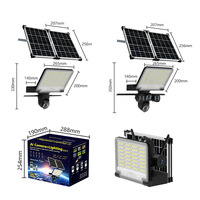 Projecteur LED solaire pliable direct usine avec caméra de sécurité HD CCTV IP65 extérieure sans fil audio bidirectionnel vision nocturne