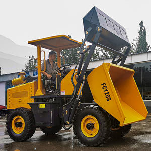 Harga murah 4 roda penggerak situs mini truk dumper FCY20S tipping hopper konstruksi pertanian pengangkut diri - Product Image 5