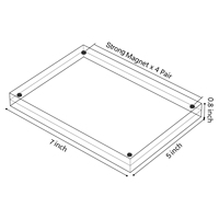 Cadre photo transparent sans cadre à double face magnétique en acrylique 10+10MM, sur pied, personnalisé, pour bureau, Jinda