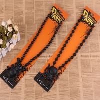 Meilleures ventes transfrontalières : Collier en plastique lumineux à LED pour fête d'Halloween, motifs citrouille, crâne, fantôme, bonbons, décorations lumineuses pour les fêtes
