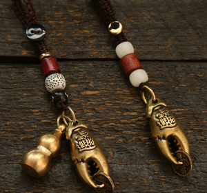 Vent chinois mains riches et prospères griffes de crabe en laiton cinq empereurs argent porte-clés pendentif hommes et femmes porte-clés pendentif - Product Image 3