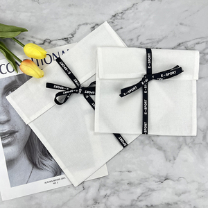 OEM Custom Ribbon New Design Leinen Umschlag Stoff Staub Leinwand Beutel Baumwolle Umschlag Tasche für die Verpackung - Product Image 5