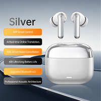 Écouteurs sans fil YXG-34 6.0 ANC à réduction active du bruit, intra-auriculaires avec contrôle par application pour les trajets quotidiens et le gaming