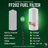 Filtre à carburant diesel FF202 à visser, remplacement direct pour les systèmes de carburant des moteurs diesel industriels lourds V28/K38/K50
