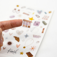 Großhandel Wasserdichte Individuell Bedruckte Vinyl Kiss-Cut Niedliche Papieraufkleberbögen für Planer und Schreibwaren