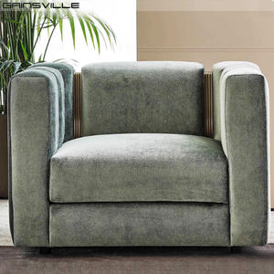 أريكة أريكة روجيانو ستين عالية الجودة أريكة إيطالية فاخرة حديثة من قماش ديفانو رمادي لامع - Product Image 2