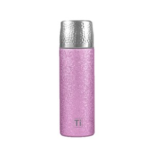 Termo de vacío de 450 ml con tapa de titanio martillado, revestimiento de titanio puro, carcasa exterior de PP 201, tapa interior de PP, portátil, aislado, para bebidas con gas. - Product Image 6