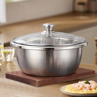 Nouvel ensemble de bols mélangeurs en acier inoxydable pour salade, cuisine et pâtisserie, antidérapants, avec couvercle