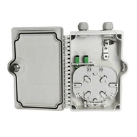 Kotak Terminal Serat Optik 2 Inti SURELINK untuk Pemasangan di Dinding, Tahan Air IP65, FTTH FTTX, Plastik PC+ABS
