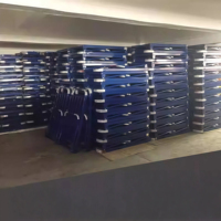 Remolque de Plataforma Resistente, Plegable, de Tubo de Acero Cuadrado y Placa de Acero en Capas, para Almacenamiento y Transporte en Obras de Construcción