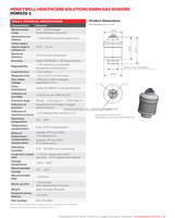 Capteur de gaz photoélectrique Honeywell EnviteC Series OOM102-1 CITY pour la détection du CO2 et de l'O2