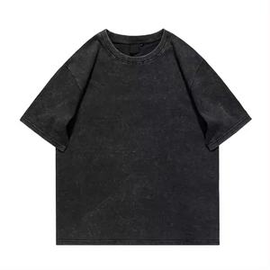 Ensemble T-shirt et short en coton surdimensionné personnalisé OEM, ensemble de shorts tricotés pour hommes, ensemble deux pièces unisexe délavé à l'acide vintage - Product Image 2
