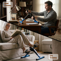 Mini-pédalier pliable de haute qualité avec écran LCD pour la remise en forme à domicile et la rééducation des personnes âgées en intérieur
