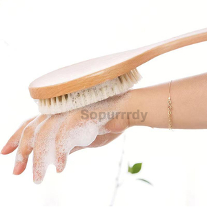 Cepillo Corporal con Logotipo Personalizado, Cerdas Suaves y Rígidas, Cepillo Exfoliante de Doble Cara con Mango Largo para Ducha - Product Image 5