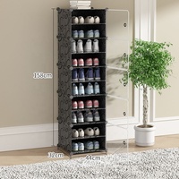 Zapatero Moderno de 10 Niveles, Estilo Nórdico Simple, Ultrafino, de Lujo Ligero, para Sala de Estar, Entrada, Extensible, Mueble para el Hogar, Hotel, Gimnasio