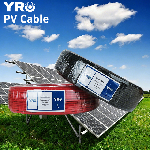 YRO Solar Inverter Cable 2.5mm UV-Resistant XLPE Suitable for Outdoor Solar Panel EV Charging Station and Other Solar Products