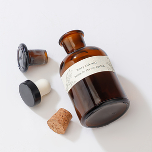 Bouteilles diffuseuses rondes en verre ambré épaissi <span class=keywords><strong>de</strong></span> 120 ml avec <span class=keywords><strong>bouchon</strong></span> anti-gel Magic Season et étiquettes personnalisées, pour diffuseur à bâtonnets - Product Image 4