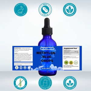 Gocce di Blu di Metilene OEM 30ml 50ml 100ml Altamente Dosate 1% Soluzione Premium Testata in Laboratorio per Adulti <span class=keywords><strong>ma</strong></span> <span class=keywords><strong>Non</strong></span> Adatte alle Donne in Gravidanza - Product Image 4