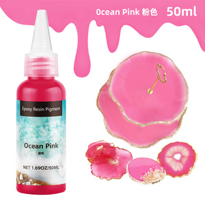 สีผสมเรซิ่นอีพ็อกซี่ 50 มล. สีโอเชียน คัลเลอร์ พิกเมนต์เข้มข้นสูง สำหรับงานไม้ริเวอร์เทเบิล สีผสมสำหรับงานฝีมือ - Product Image 1