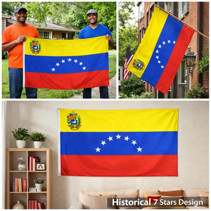 <span class=keywords><strong>Bandera</strong></span> Histórica de Venezuela de 7 Estrellas, 3x5 pies, Poliéster, <span class=keywords><strong>Bandera</strong></span> Nacional <span class=keywords><strong>Venezolana</strong></span> al por Mayor para Decoración Interior y Exterior - Product Image 4