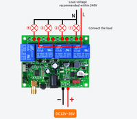Télécommande universelle sans fil FANWELL 433Mhz, code d'apprentissage 1527, 4 boutons, antenne en plastique, portée 100m pour lampes, portails et portes
