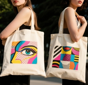 Bolsa con nombre personalizado, regalo de dama de honor, bolsa de asas, bolsa de lona de comestibles reutilizable de alta calidad duradera blanca en blanco personalizada - Product Image 5